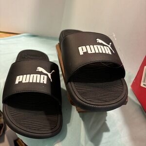 Puma Cool Cat 2.0 Slide  Mens Black Casual Sandals Soft Foam NWT